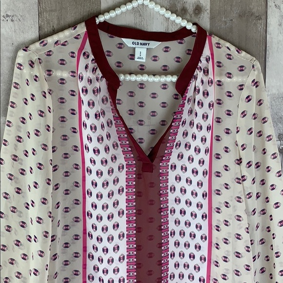 Old Navy sheer 3/4 sleeve top size small - Picture 4 of 7